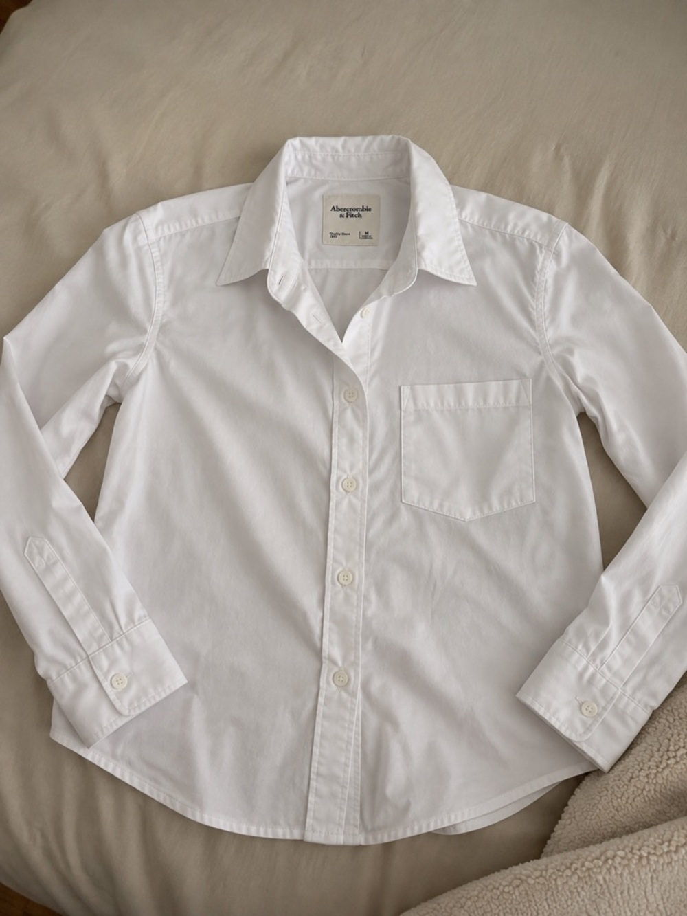 Abercrombie & Fitch White Button-Down Shirt for Women